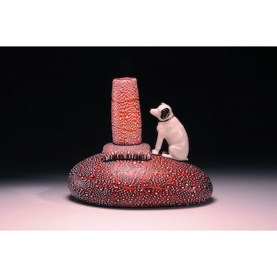 RCA Victor Dog with Orange and White Cylinder